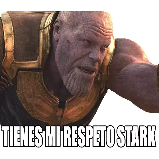 Tienes Mi Respeto Stark Sticker De Whatsapp Descargarstickers