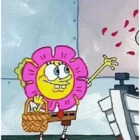 Bob Esponja con flores