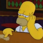 Homer Simpson triste