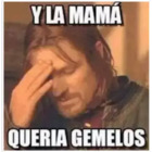 Y la mamá quería gemelos