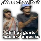 ¿Ves chavito?  ahí hay gente más bruta que tu