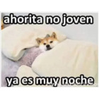 Ahorita no joven ya es muy noche