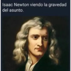 Isaac Newton viendo la gravedad del asunto