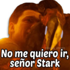 No me quiero ir señor Stark