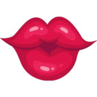 Beso labios femeninos