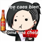 Me caes bien toma una chela