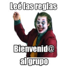 Leé las reglas Bienvenid@ al grupo