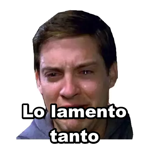 Lo lamento tanto Sticker de WhatsApp - DescargarStickers